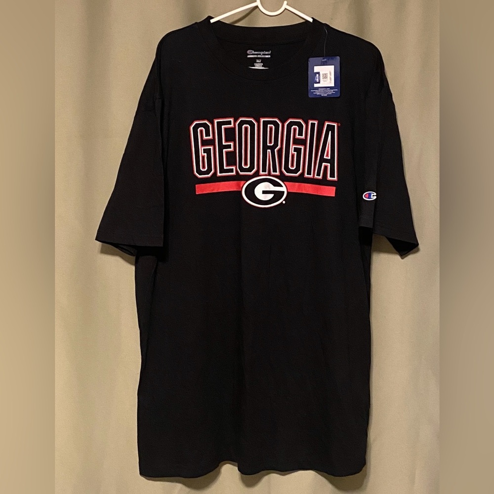 Georgia Champion Authentic Bulldogs Black Graphics Big and Tall Tee M XLT NWT